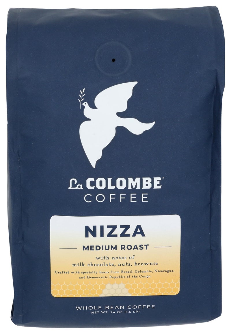 La Colombe Nizza Medium Roast Whole Bean Coffee - Notes of Milk Chocolate, Nuts & Brownie with Honey-Sweet Roasted Nuttiness, 24 Ounce (Pack of 1) - Image 1